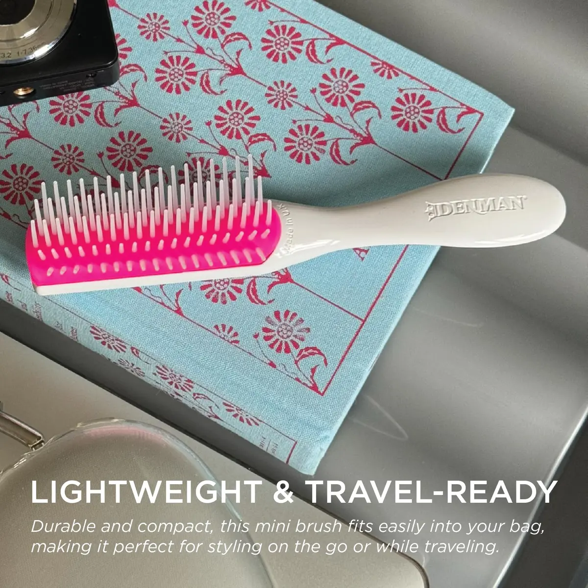 Denman Mini Curl & Blow-Dry Styling Brush D14 Kyoto Cherry Blossom | Define Curls, Smooth Frizz & Style Short Hair - view 3