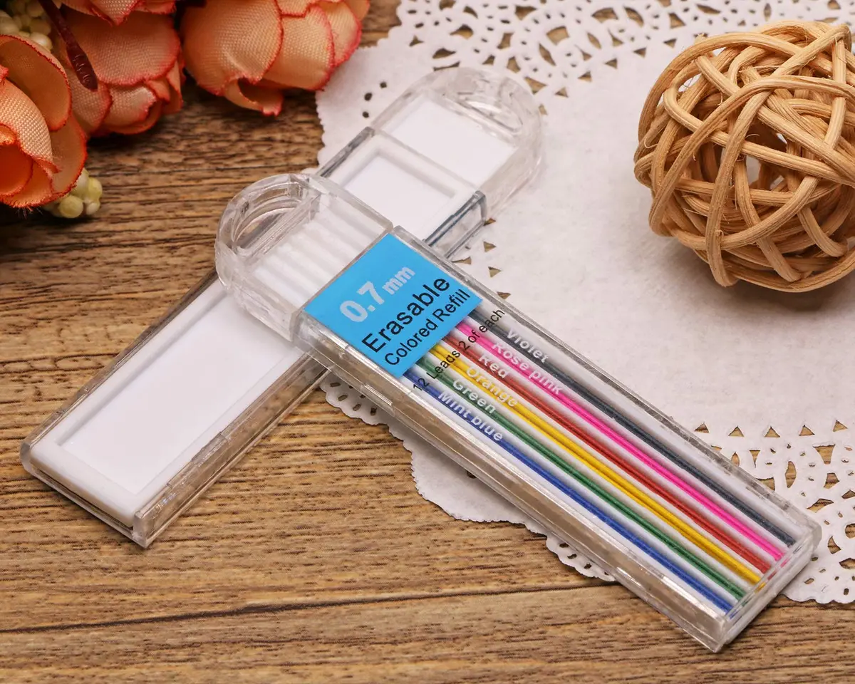 Tupalizy 0.7mm Colored Mechanical Pencil Leads | 6 Colors, 24PCS for Drawing & Writing - view 4