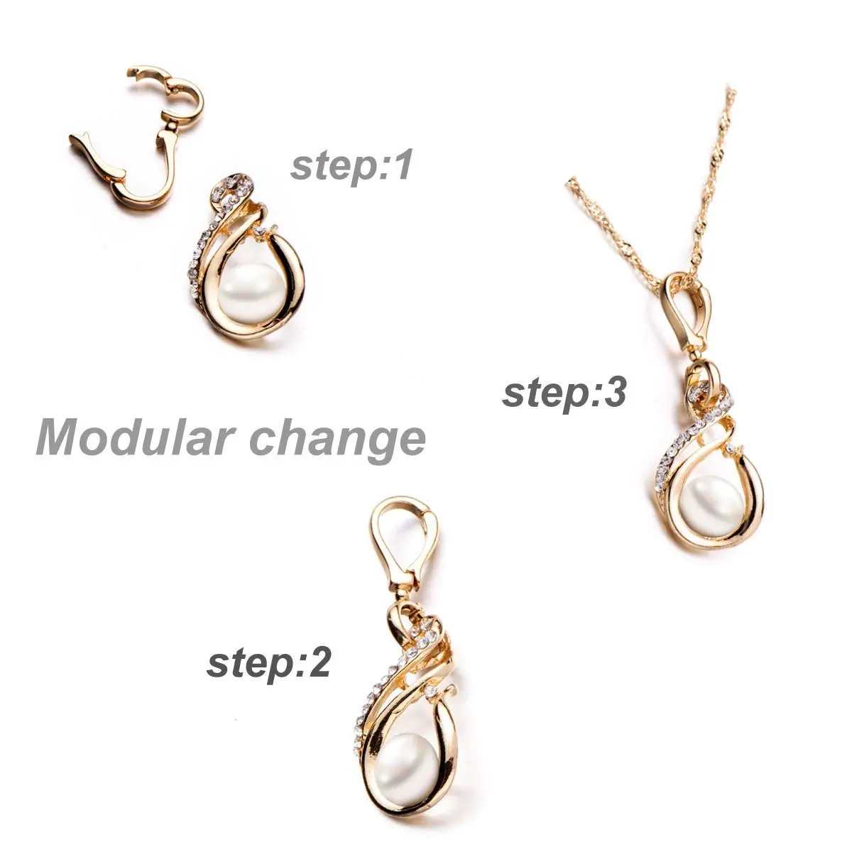 Zpsolution Swivel Bails for Pendants, Dual Ended Connector Charm | Interchangeable Jewelry Clasp (70-120 chars) - view 4