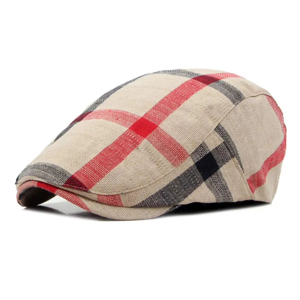 Gudessly Unisex Plaid Flat Cap 55-60cm (21.7-23.6 inches) | Vintage Ivy Gatsby Driving Hat - main product image