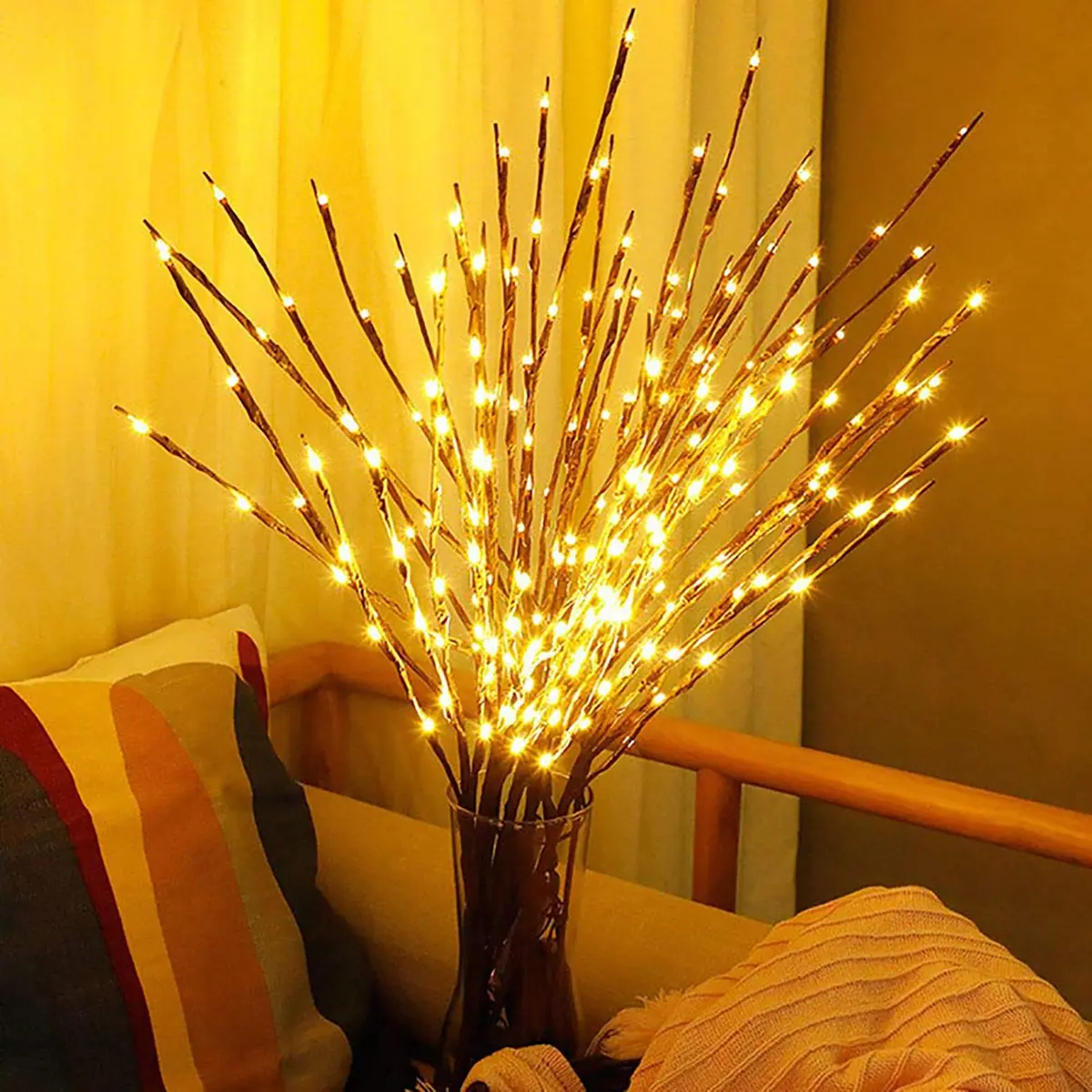 DK177 2 Pack Led Branch Light Battery Operated Lighted Branch Vase Filler 30 Inch | Warm White Indoor & Outdoor Decor - main product image