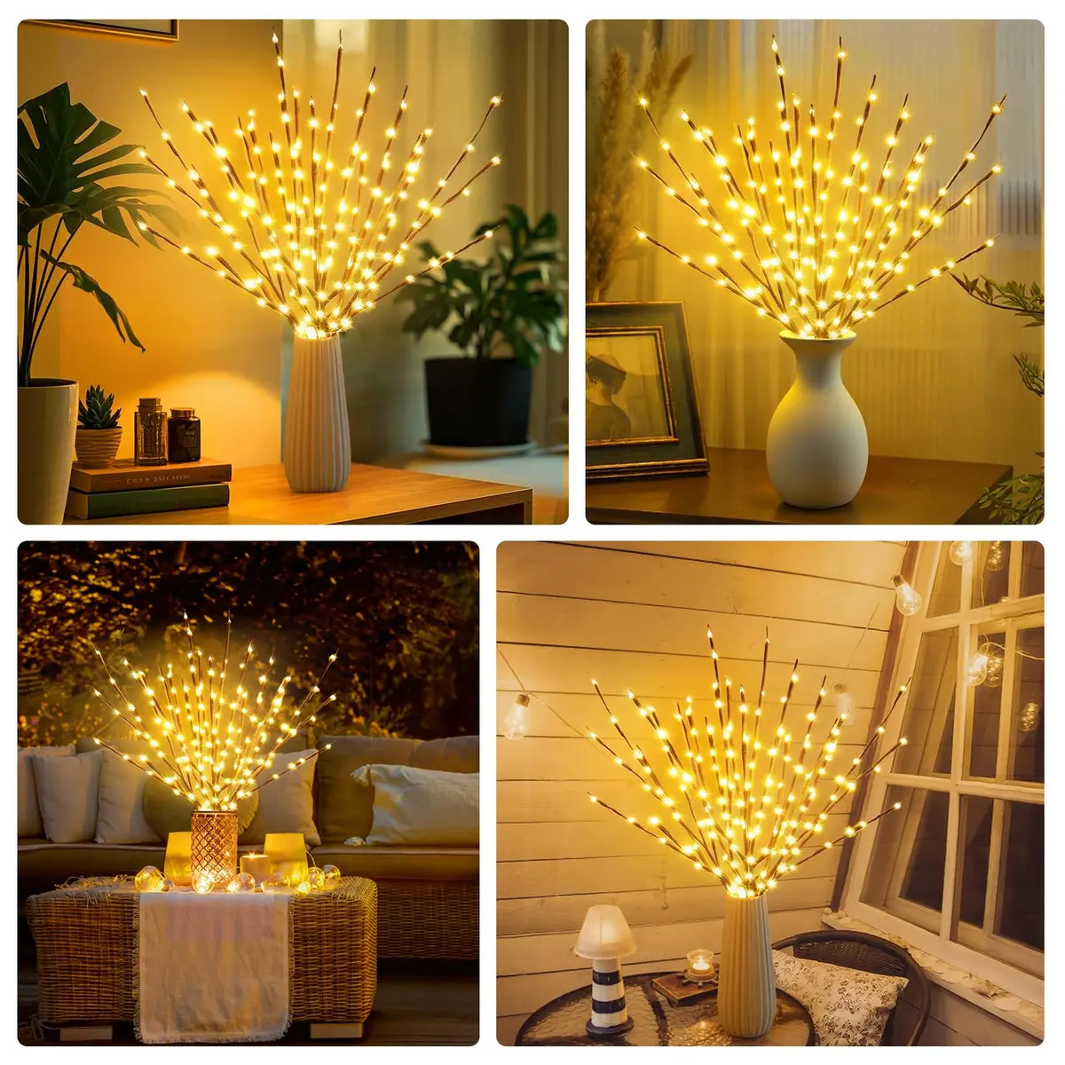 DK177 2 Pack Led Branch Light Battery Operated Lighted Branch Vase Filler 30 Inch | Warm White Indoor & Outdoor Decor - view 5