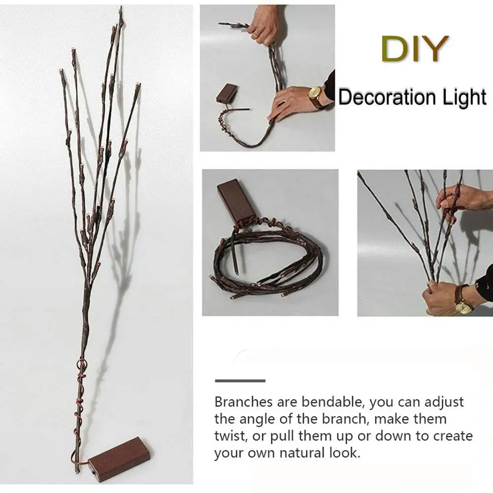 DK177 2 Pack Led Branch Light Battery Operated Lighted Branch Vase Filler 30 Inch | Warm White Indoor & Outdoor Decor - view 4