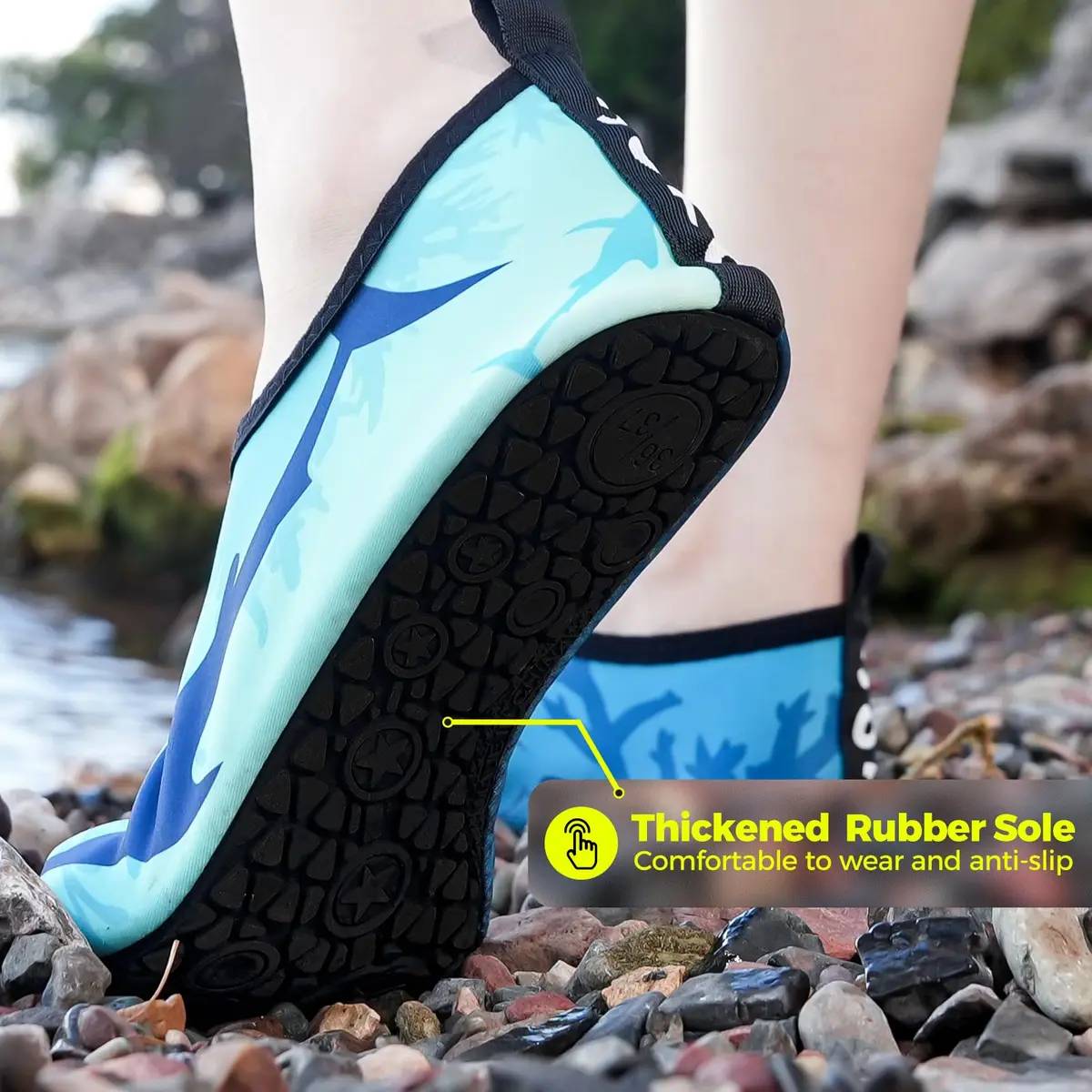 JOTO Quick-Dry Water Shoes for Women & Men | 25cm (9.8 inches) | Breathable Aqua Socks with Non-Slip Sole - view 3