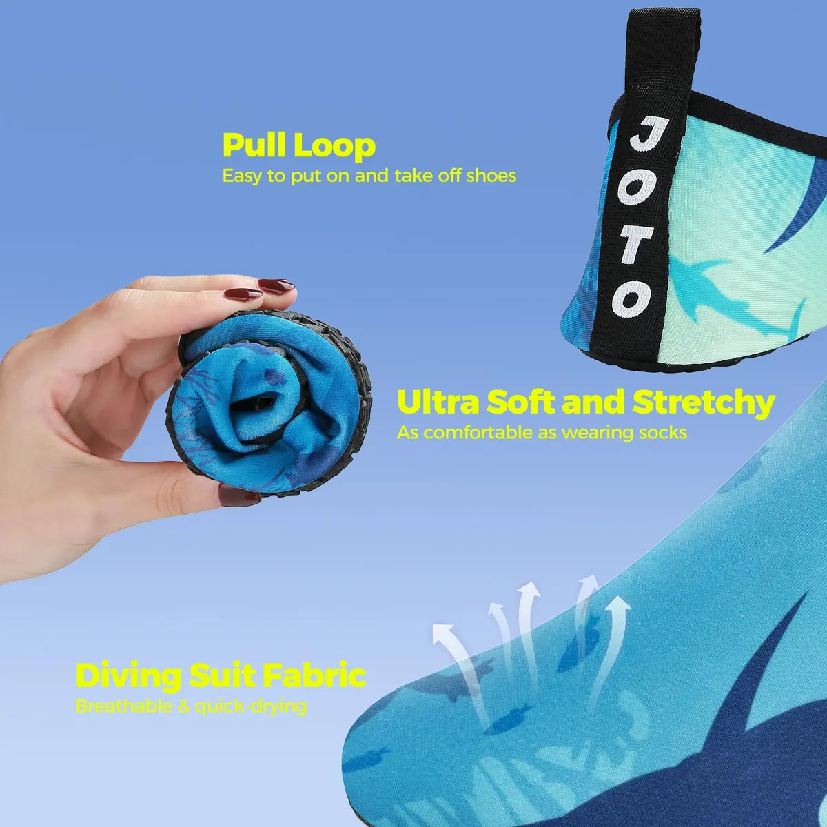 JOTO Quick-Dry Water Shoes for Women & Men | 25cm (9.8 inches) | Breathable Aqua Socks with Non-Slip Sole - view 4