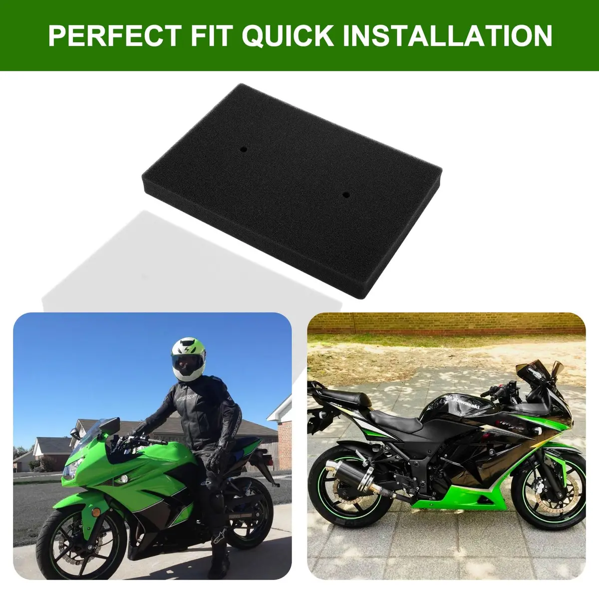LOCOPOW Air Filter HFA2505 for Kawasaki Ninja 250R & 300 | OEM-Quality Replacement - view 3