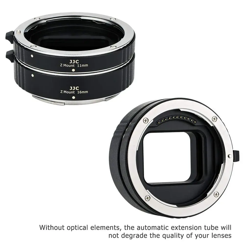 JJC Auto Focus Macro Extension Tube Set 11mm+16mm for Nikon Z Mount Cameras | Converts Lenses for Macro Photography - view 3