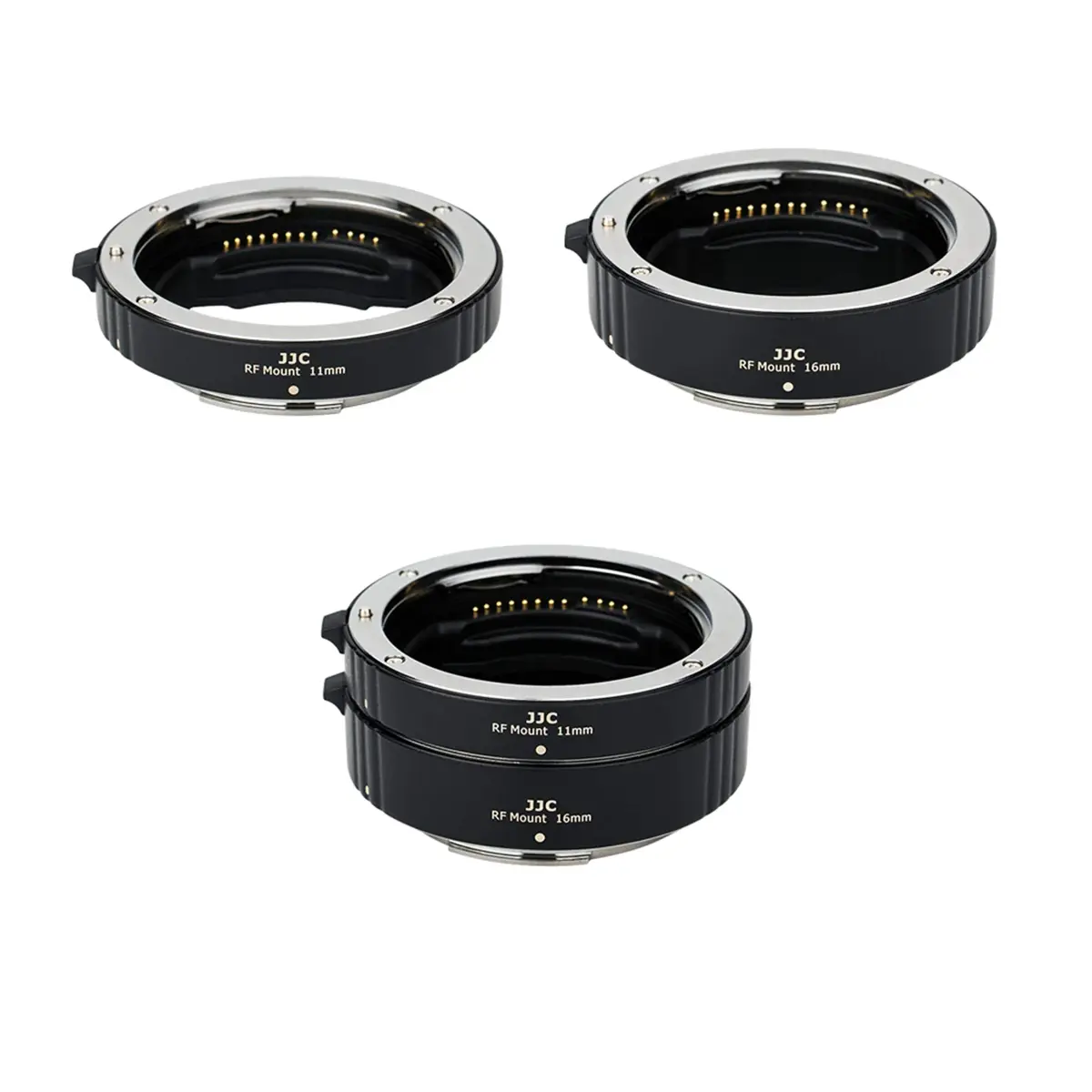 JJC Auto Focus Macro Extension Tube Set for Canon RF Mount Cameras & Lenses | 11mm & 16mm Tubes - main product image