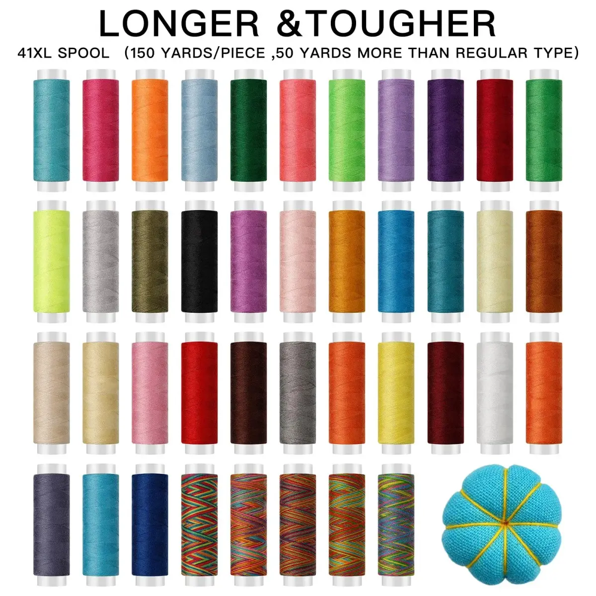 Marcoon Large Sewing Kit, 200 Premium Supplies, 41 XL Thread Spools | Perfect for Travel, Beginners, DIY - view 3