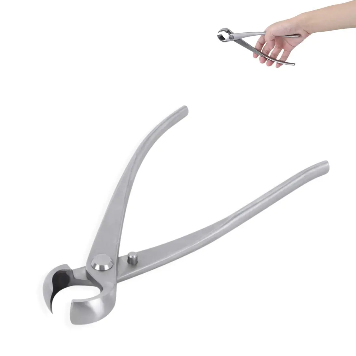 HERCHR Bonsai Tools Concave Cutter 180 mm | High-Quality Stainless Steel Pruning Bonsai Scissor - main product image