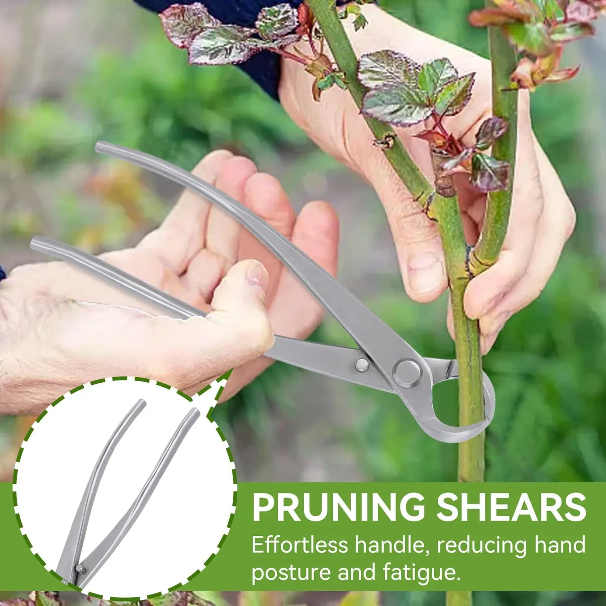 HERCHR Bonsai Tools Concave Cutter 180 mm | High-Quality Stainless Steel Pruning Bonsai Scissor - view 4