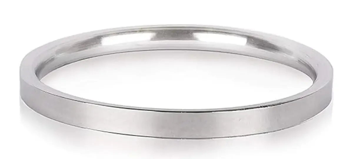 BISMAADH Plain Flat Stainless Steel Kada for Men & Women 7mm Thickness | Adjustable Size Bracelet - view 3