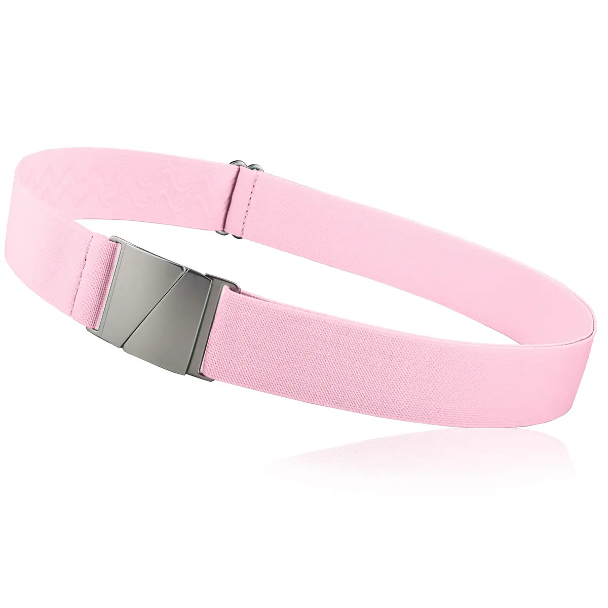 ONE-BELT No Show Invisible Elastic Belt for Women & Men 1.5 inch (3.8 cm) Pink | Adjustable, Non-Slip, Fits Waist Up to 50 Inch - main product image