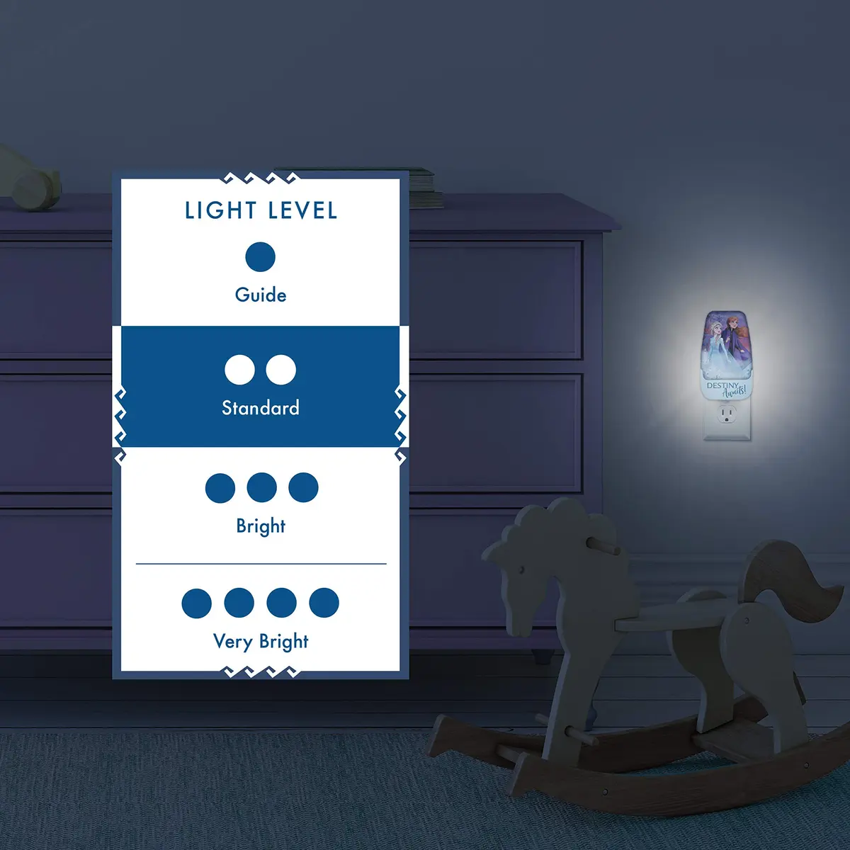 Disney Frozen 45670 LED Night Light, Anna & Elsa, Plug-in | Light-Sensing, Energy-Efficient - view 4