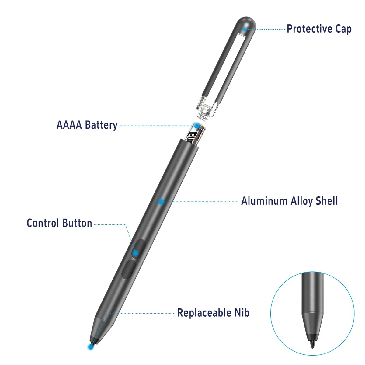 hacey Stylus Pen for HP Laptops | 1024 Pressure Levels, 2-Year Battery - view 5