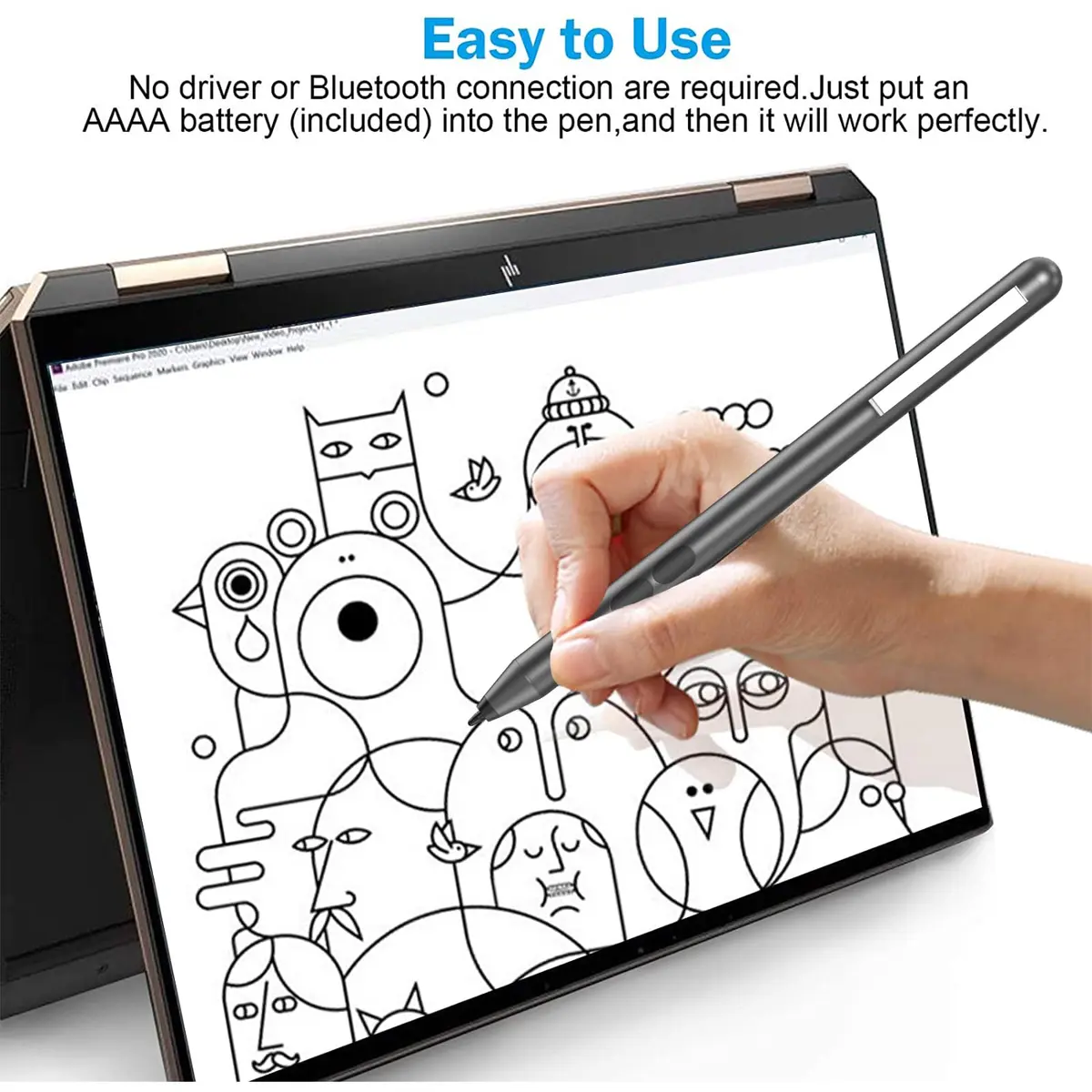 hacey Stylus Pen for HP Laptops | 1024 Pressure Levels, 2-Year Battery - view 8