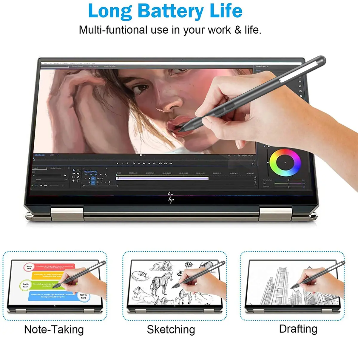 hacey Stylus Pen for HP Laptops | 1024 Pressure Levels, 2-Year Battery - view 9