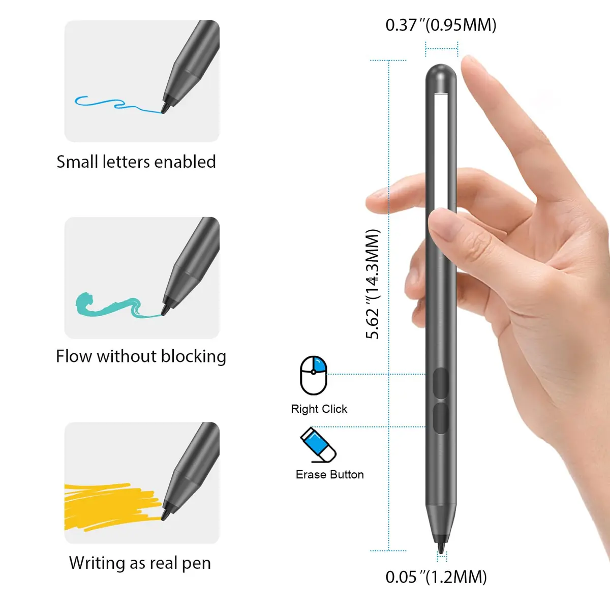 hacey Stylus Pen for HP Laptops | 1024 Pressure Levels, 2-Year Battery - view 4