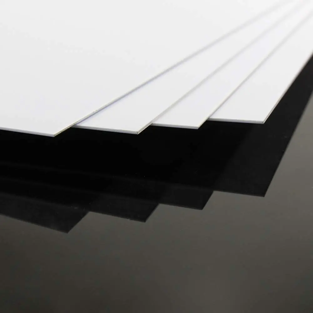 Evemodel White ABS Sheets 4pcs 1mm Thickness 200mm x 250mm | Model Train & Building Use - view 6