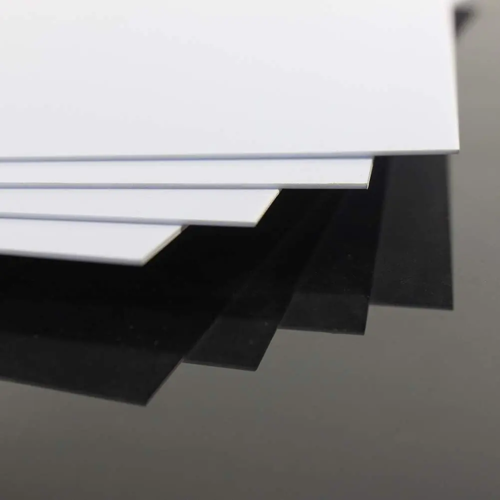 Evemodel White ABS Sheets 4pcs 1mm Thickness 200mm x 250mm | Model Train & Building Use - main product image