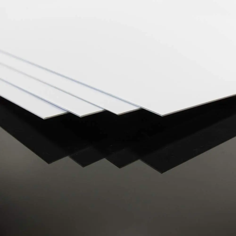 Evemodel White ABS Sheets 4pcs 1mm Thickness 200mm x 250mm | Model Train & Building Use - view 3