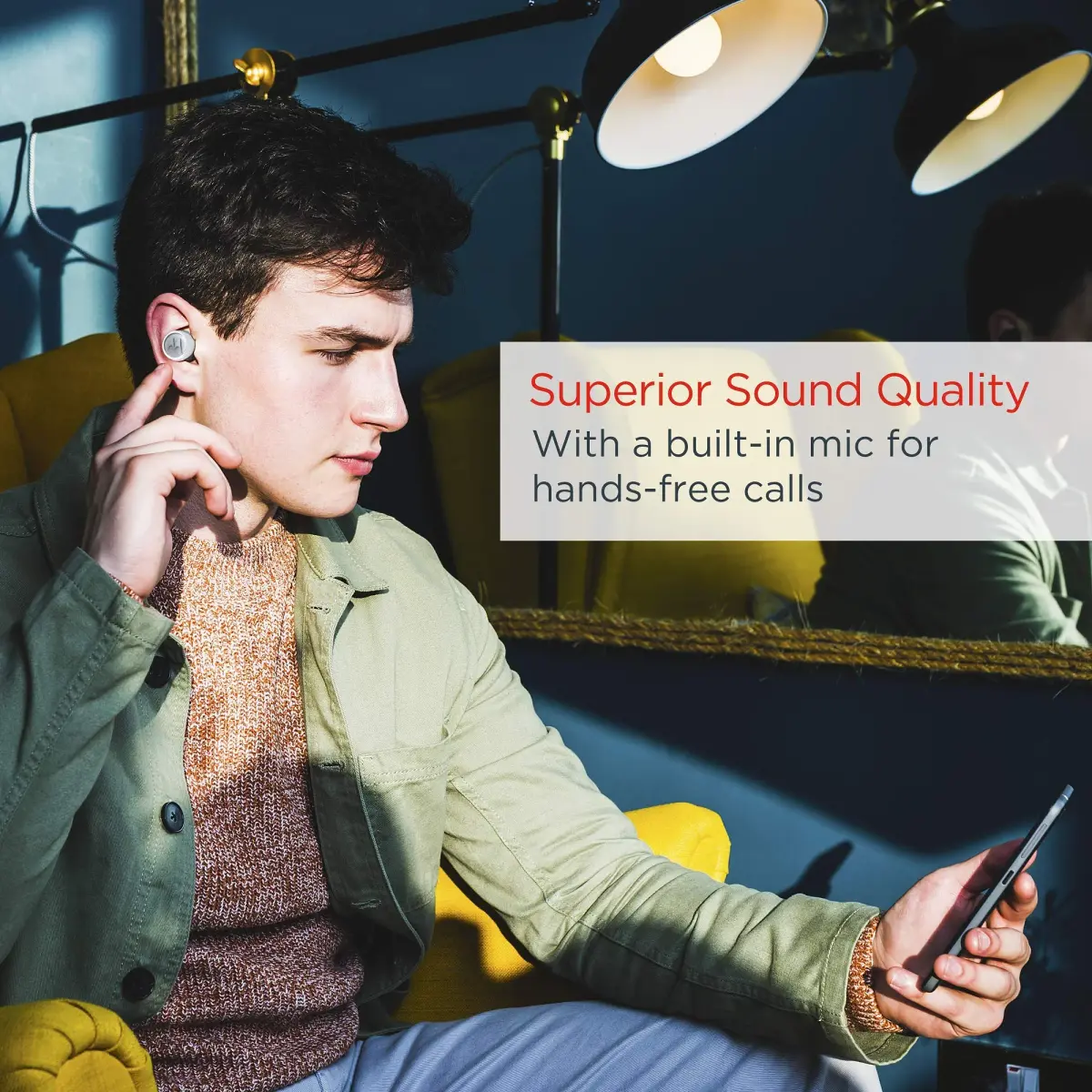 Motorola Tech3 True Wireless Earbuds with Charging Case | 7 Hours Playtime + 11 Hours Case | IPX5 Water Resistant - view 5