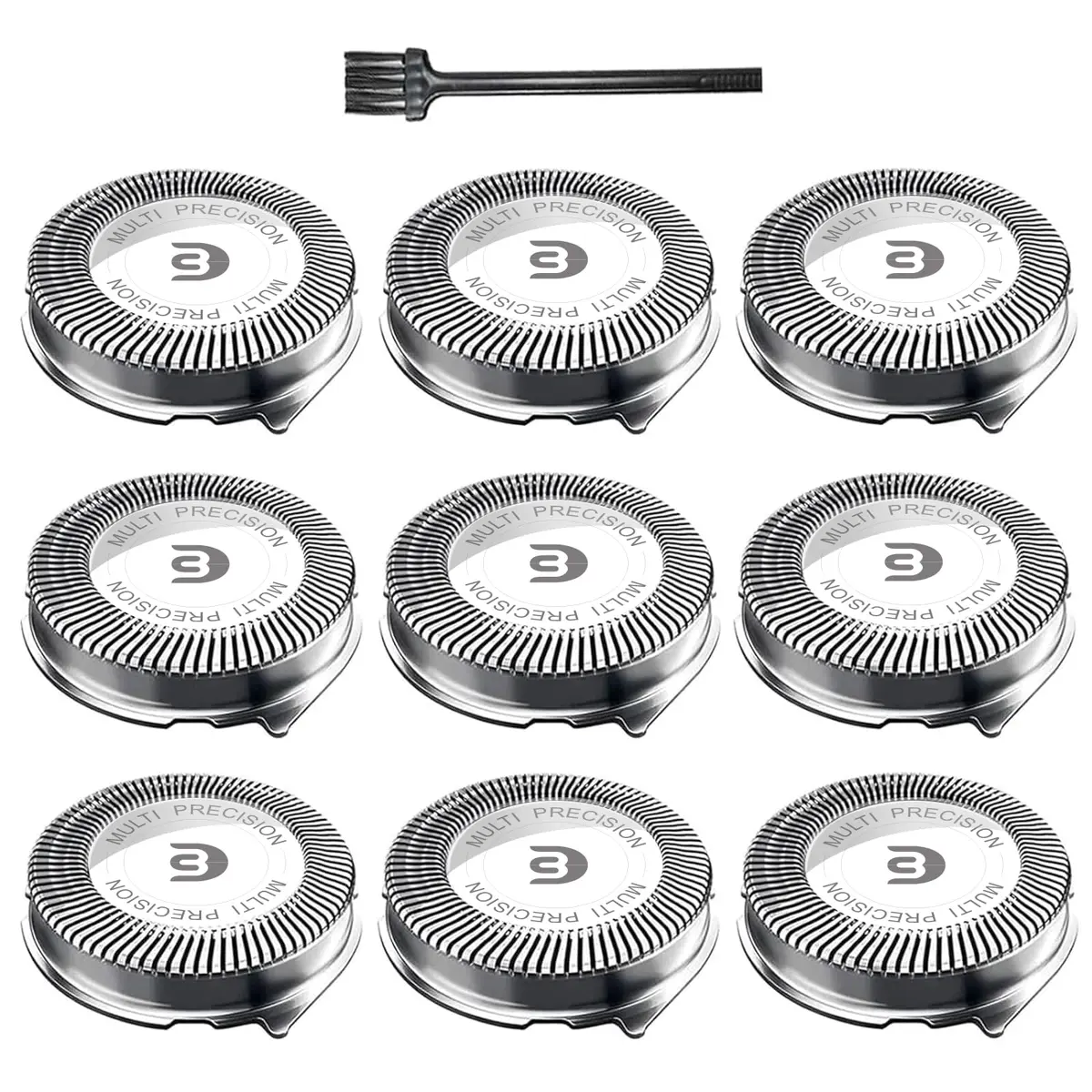 tuokiy SH30 Replacement Heads for Philips Norelco Shavers Series 1000, 2000, 3000 (9-Pack) - main product image