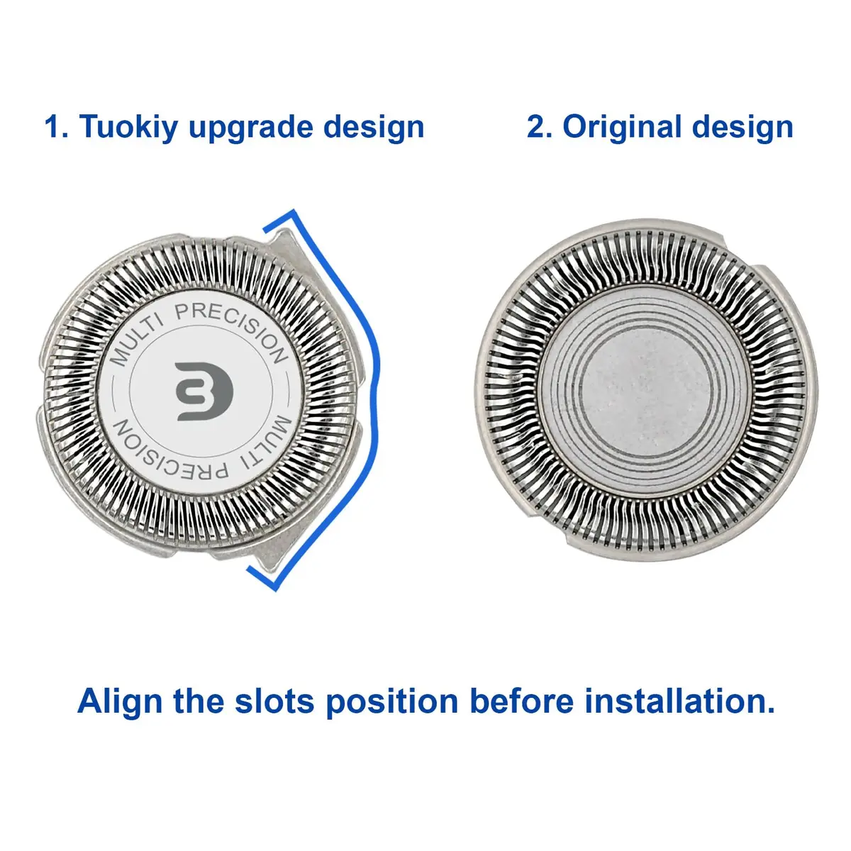 tuokiy SH30 Replacement Heads for Philips Norelco Series 2000, 3000, 1000 & S1560, S738 (3-Pack) - view 6