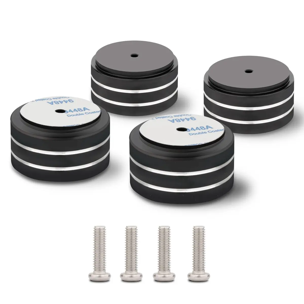 Monosaudio 4Pcs Aluminum Speaker Isolation Feet 40mm x 20mm | Load 400KG Anti Vibration Pads - main product image