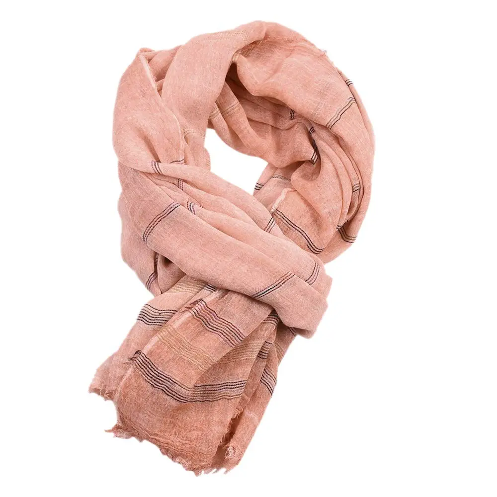 Kangqifen Unisex Soft Cotton Linen Scarf 75 x 35 inches | Lightweight & Stylish - view 2