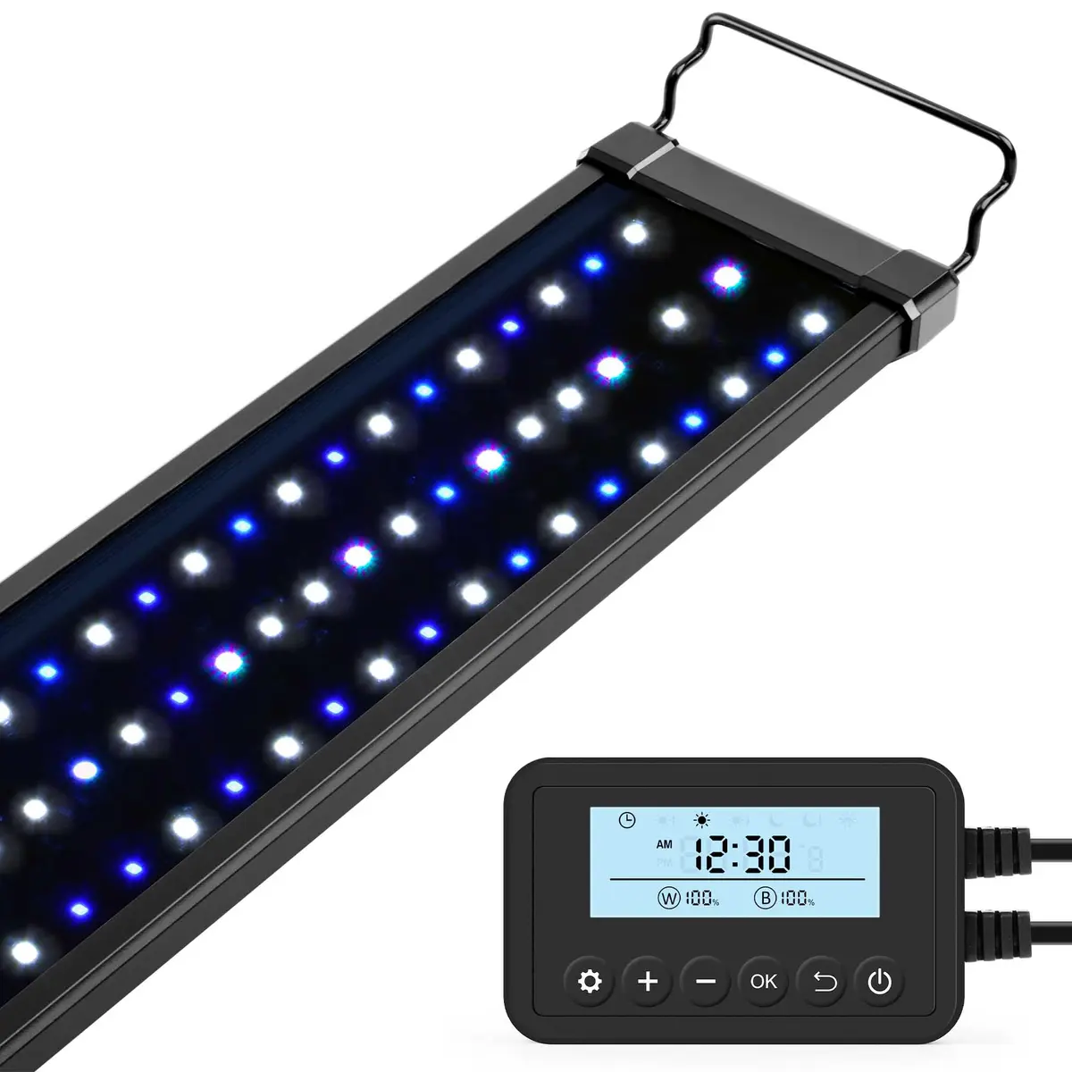 NICREW ClassicLED Marine Saltwater Aquarium Light, 20W for 18–24 inch Tanks | Full Spectrum with Day/Night Cycle - main product image