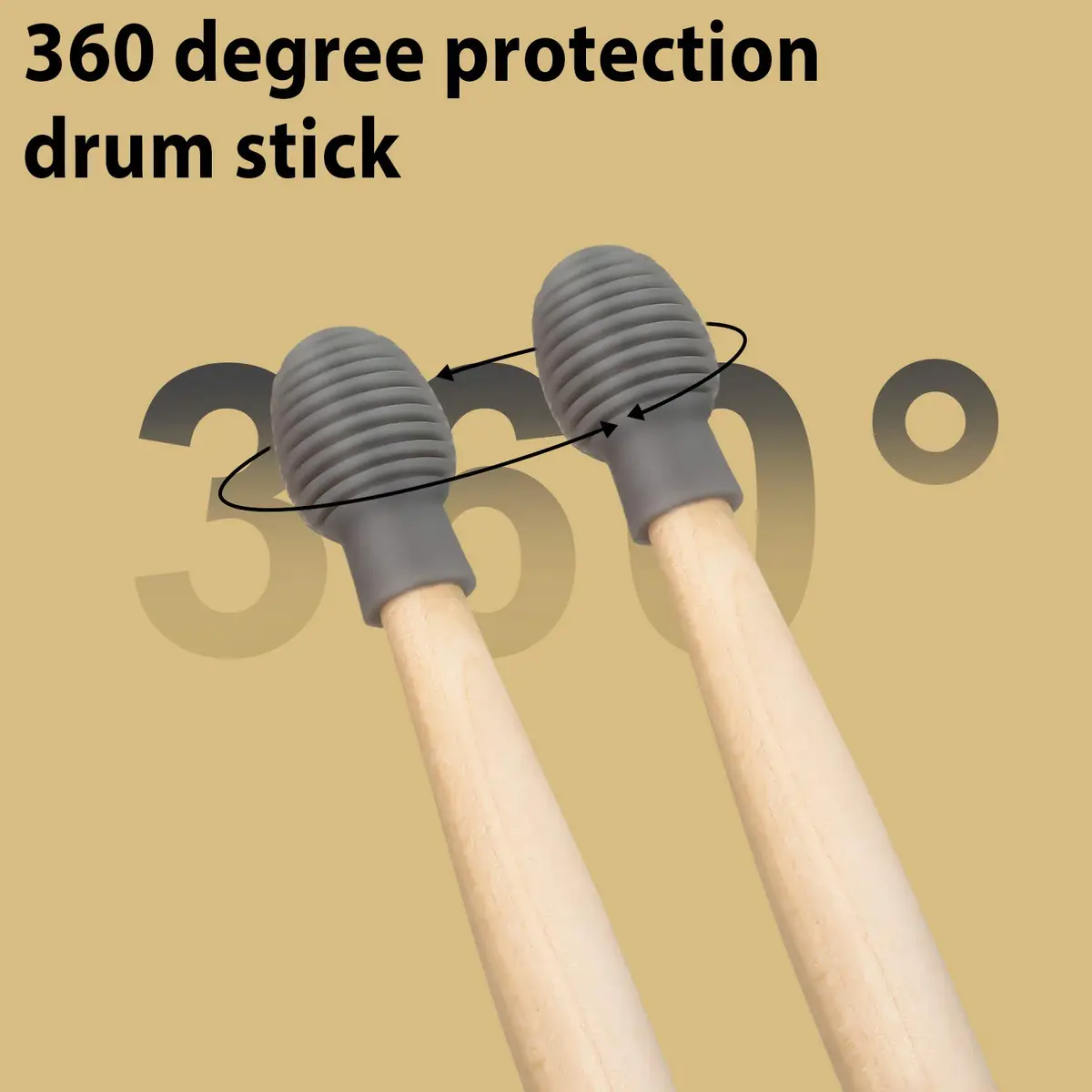 Frienda Grey 4 pcs Drumstick Dampeners Silicone Practice Tips | Noise-Reducing Percussion Accessories - view 6
