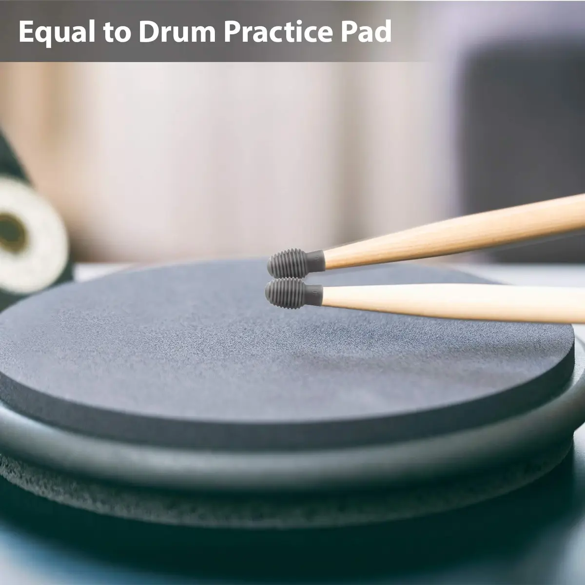 Frienda Grey 4 pcs Drumstick Dampeners Silicone Practice Tips | Noise-Reducing Percussion Accessories - view 3