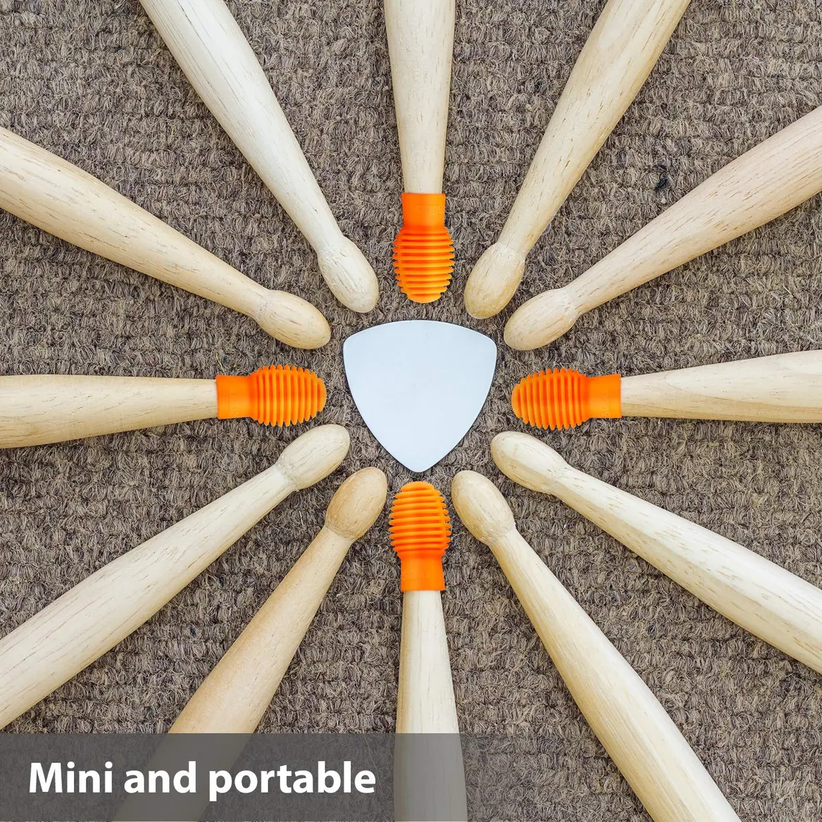 Frienda 4 pcs Silicone Drumstick Dampeners Orange | Practice Noise-Free Tips for Drummers - view 5