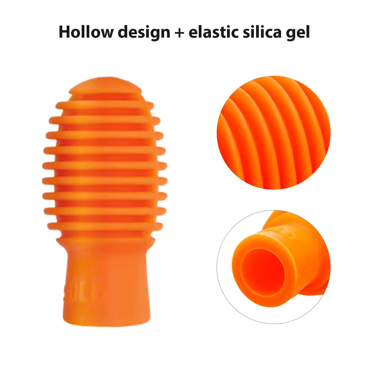 Frienda 4 pcs Silicone Drumstick Dampeners Orange | Practice Noise-Free Tips for Drummers - view 4