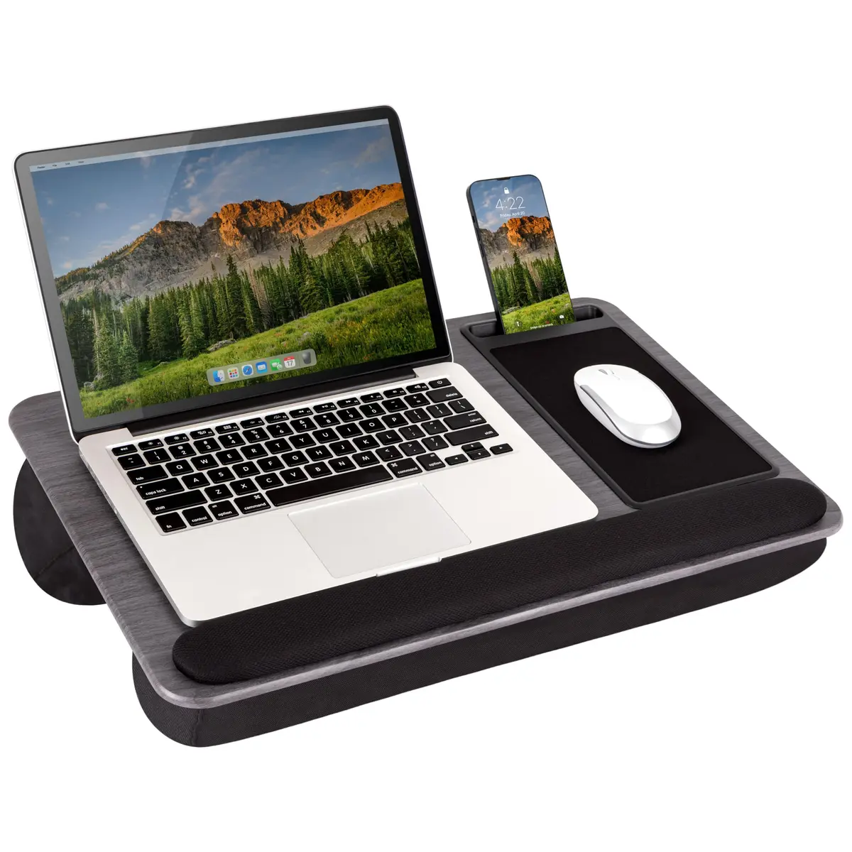 LapGear Home Office Pro Lap Desk 21.1" x 14" | Fits 15.6" Laptops, Cushioned Wrist Rest, Phone Slot - main product image