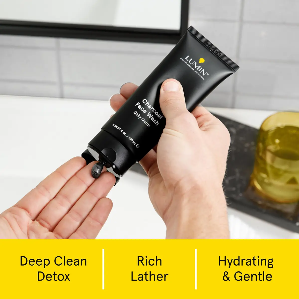 Lumin Charcoal Face Wash for Men | Daily Detox & Pore Cleansing | 2 Pack - view 2