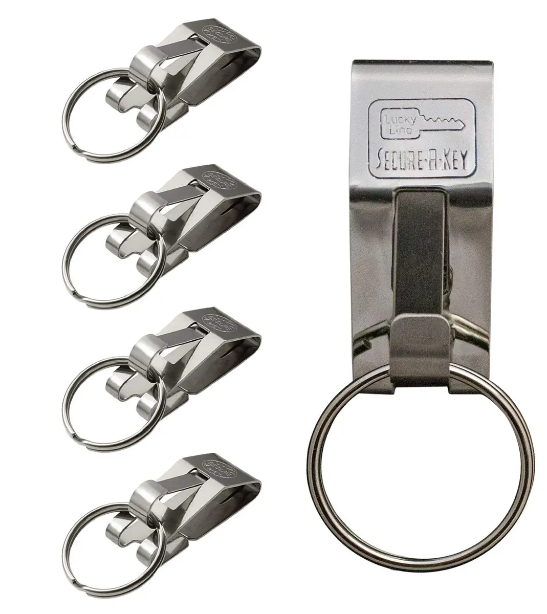 Lucky Line Secure-A-Key Slip On for Wide Belts 5 Pack | Secure Belt Key Clip (70-120c) - main product image