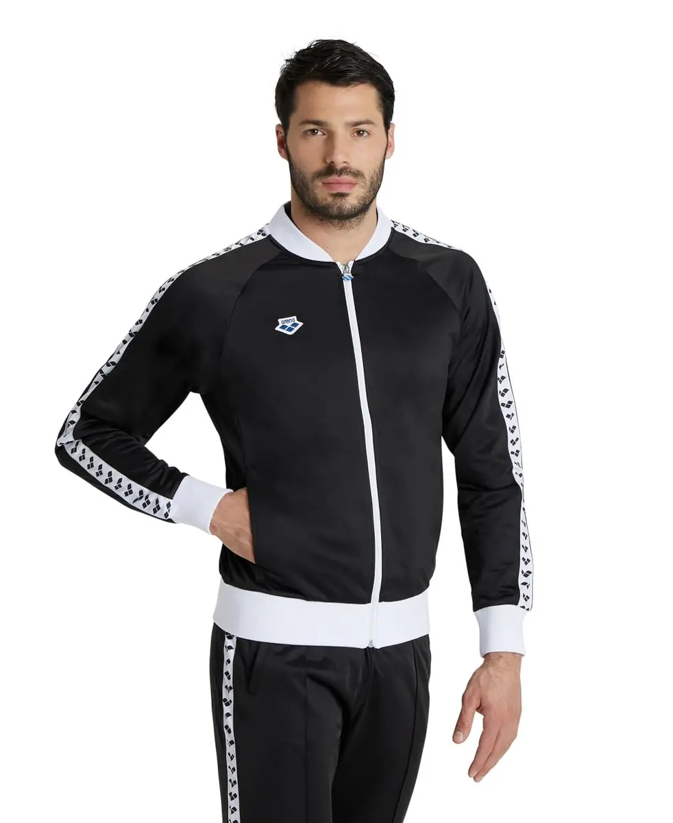 ARENA Men's Team Relax IV Track Jacket Lightweight Polyester, Large | Retro Streetwear Style - main product image