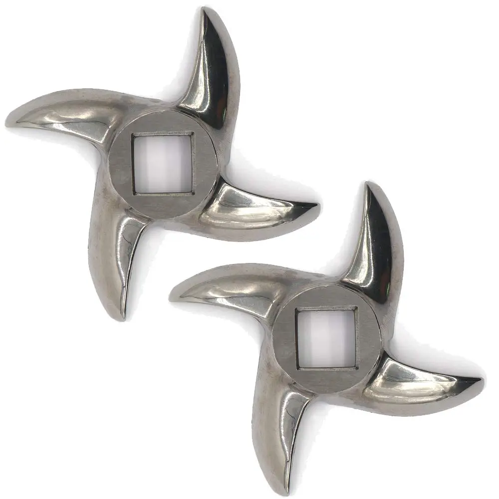VTurboWay #12 Meat Grinder Blade 12mm (0.47") Stainless Steel Knife Cutter Replacement | Aftermarket Part for Common #12 Grinders - main product image