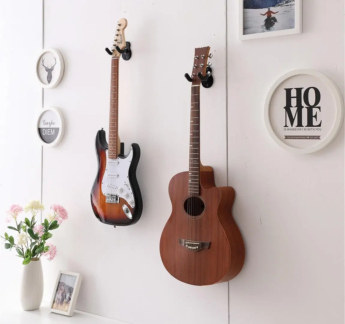 Sound harbor Guitar Wall Mount Hanger for All Guitar Sizes | Deep 'U' Cradle for Secure Display (70-120 chars) - view 4