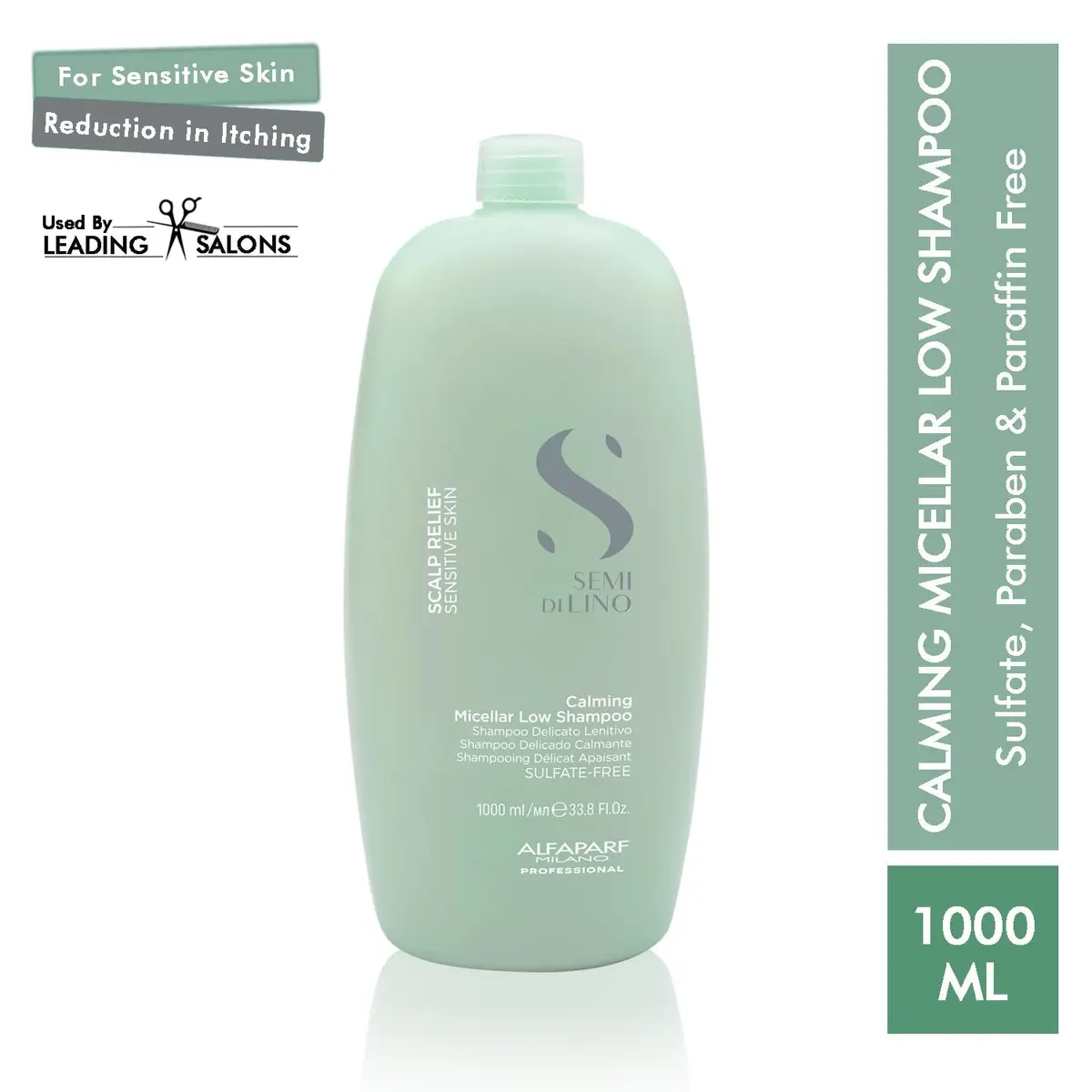 ALFAPARF MILANO Semi di Lino Scalp Sulfate Free Shampoo for Sensitive Skin | Calms & Revitalizes Sensitive Scalps (33.8 Fl Oz) - view 5