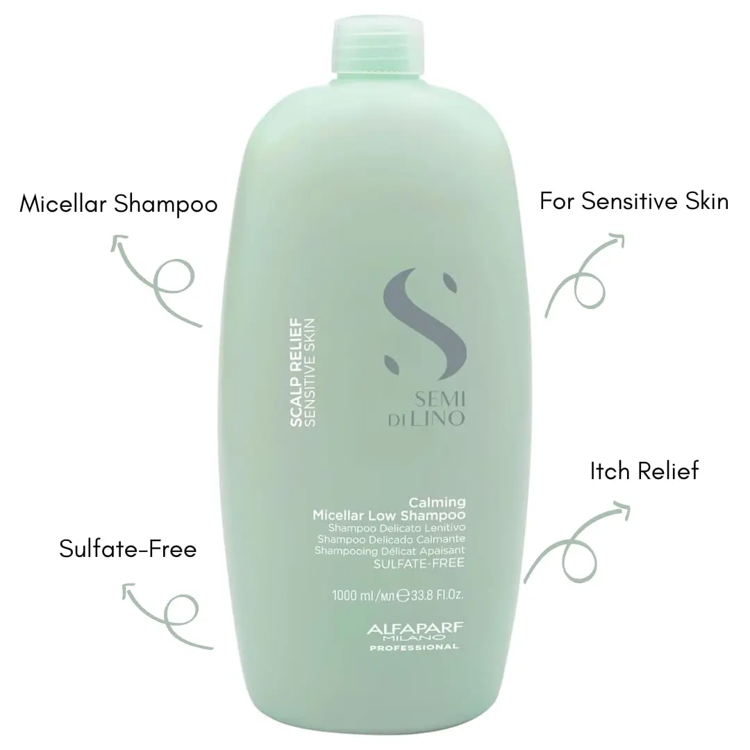 ALFAPARF MILANO Semi di Lino Scalp Sulfate Free Shampoo for Sensitive Skin | Calms & Revitalizes Sensitive Scalps (33.8 Fl Oz) - view 2