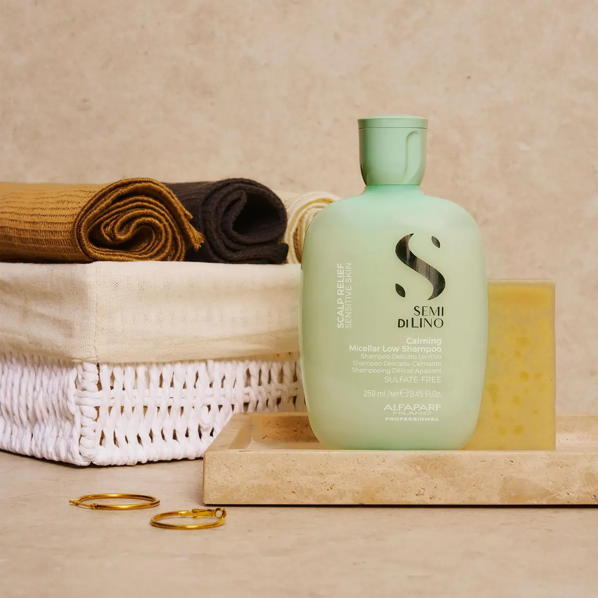 ALFAPARF MILANO Semi di Lino Scalp Sulfate Free Shampoo for Sensitive Skin | Gentle Micellar Cleanse, Soothes Itching, Supports Scalp Balance, Protects Color (8.45 Fl Oz) - view 4