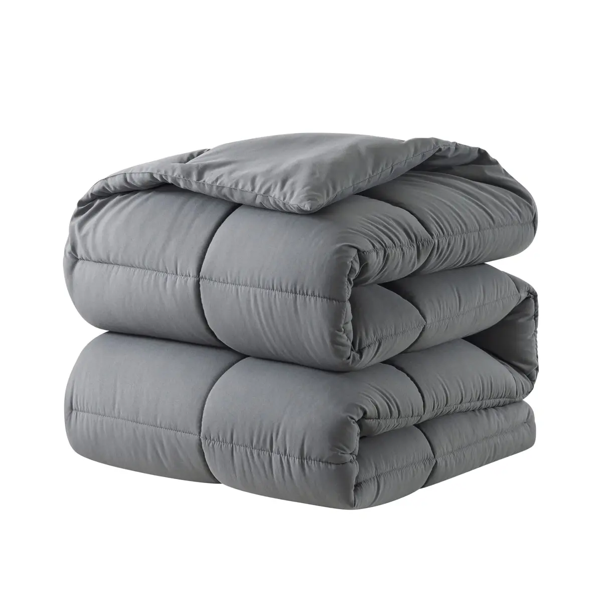DOWNCOOL Comforters Queen Size, Dark Grey Duvet Insert, Lightweight Quilt | All-Season Microfiber - view 8