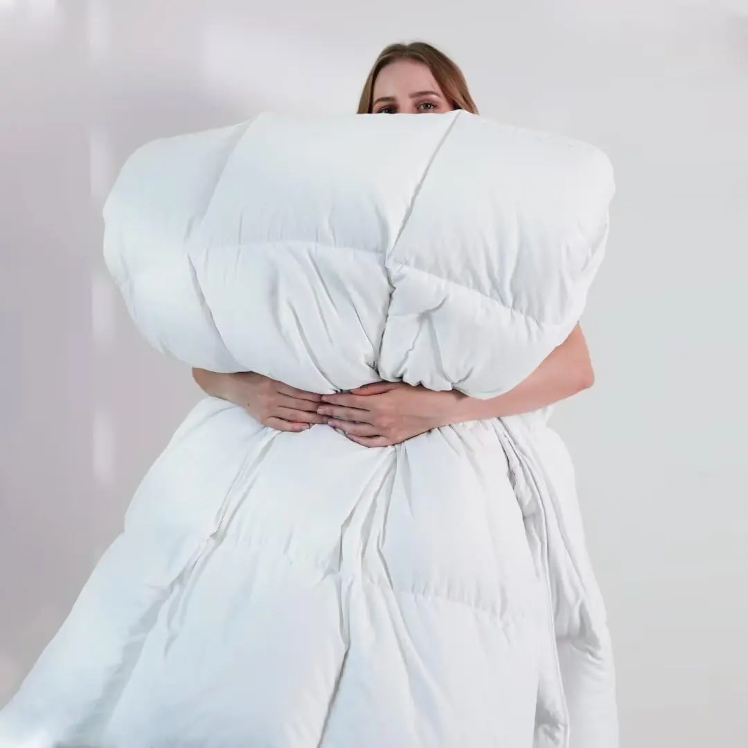 DOWNCOOL Comforters California King Size, White Duvet Insert, Lightweight | All-Season Down Alternative - view 6