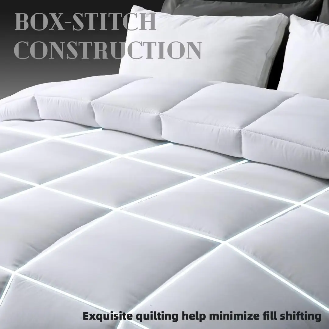 DOWNCOOL Comforters California King Size, White Duvet Insert, Lightweight | All-Season Down Alternative - view 4