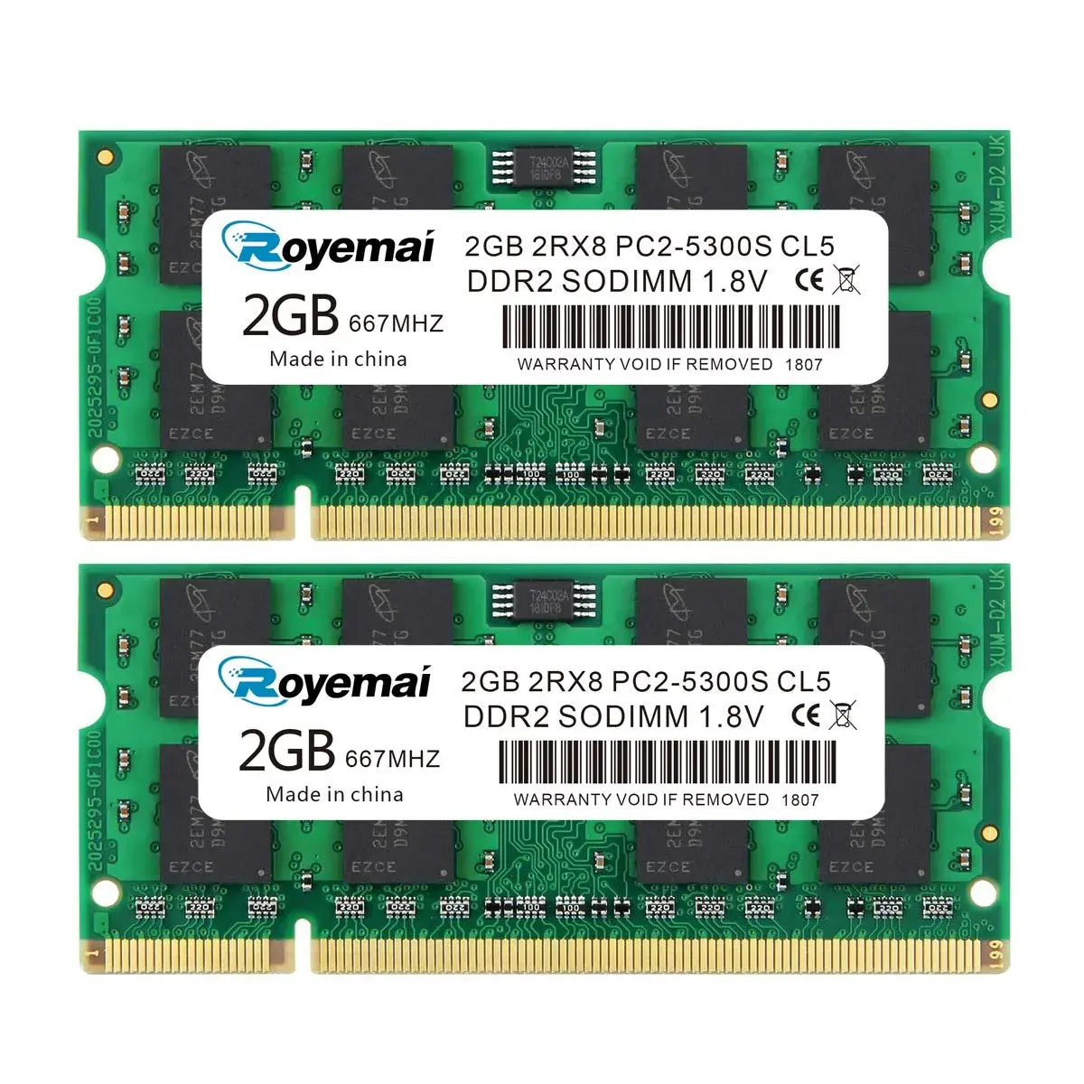 D DUOMEIQI DDR2 4GB (2x2GB) 667MHz SODIMM RAM | Accelerates Laptop Performance - main product image