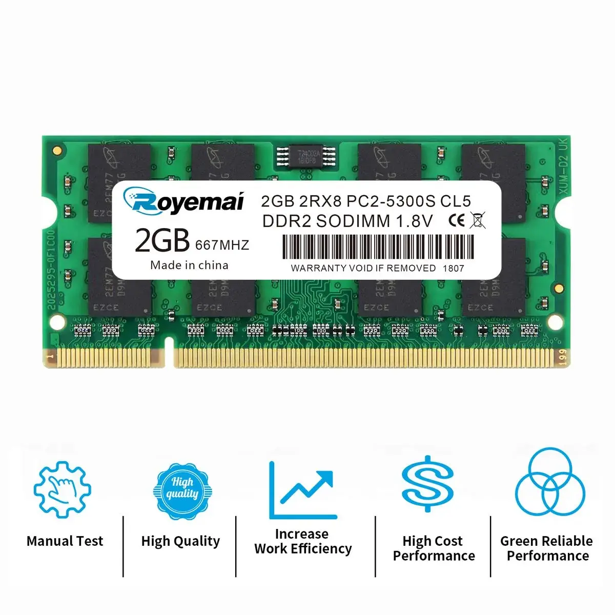 D DUOMEIQI DDR2 4GB (2x2GB) 667MHz SODIMM RAM | Accelerates Laptop Performance - view 2