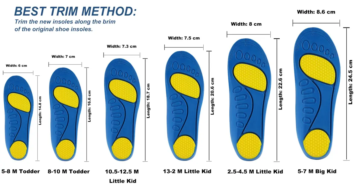 Bacophy Kids Arch Support Insoles 3.5cm Support Deep Heel Cushion for Children - view 6